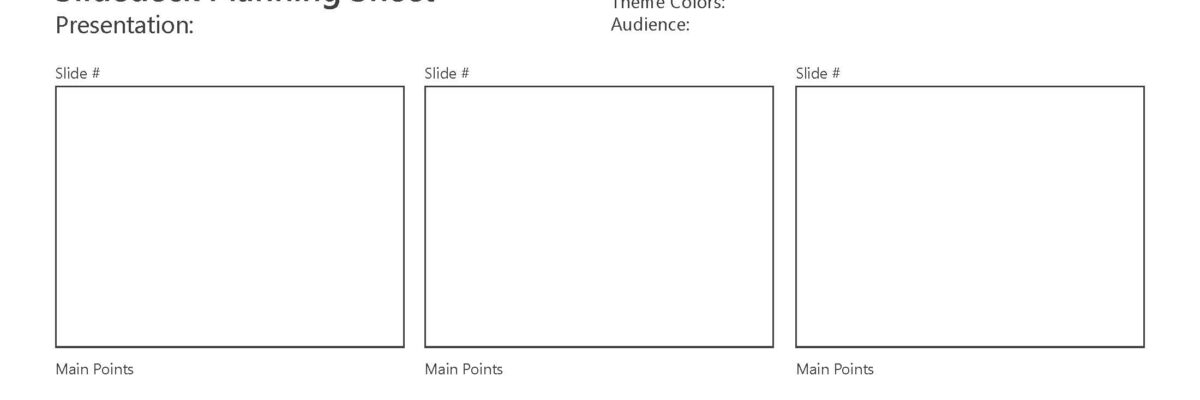 Slidedeck Planning Sheet